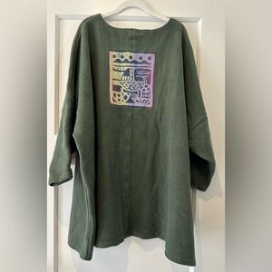 Blue Fish Winter Sherpa Pullover in Forest